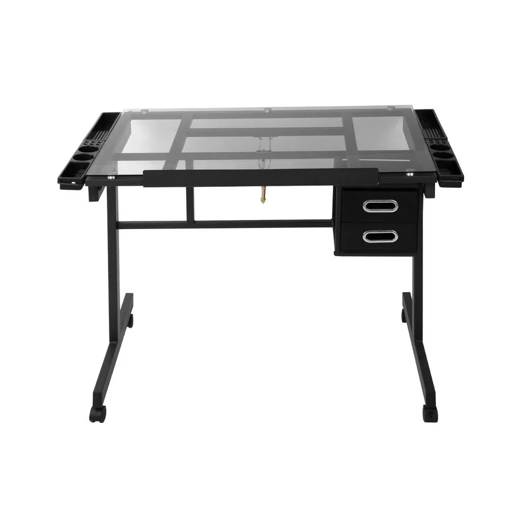 Artiss Drawing Desk Drafting Table Black - Mekamart Australia