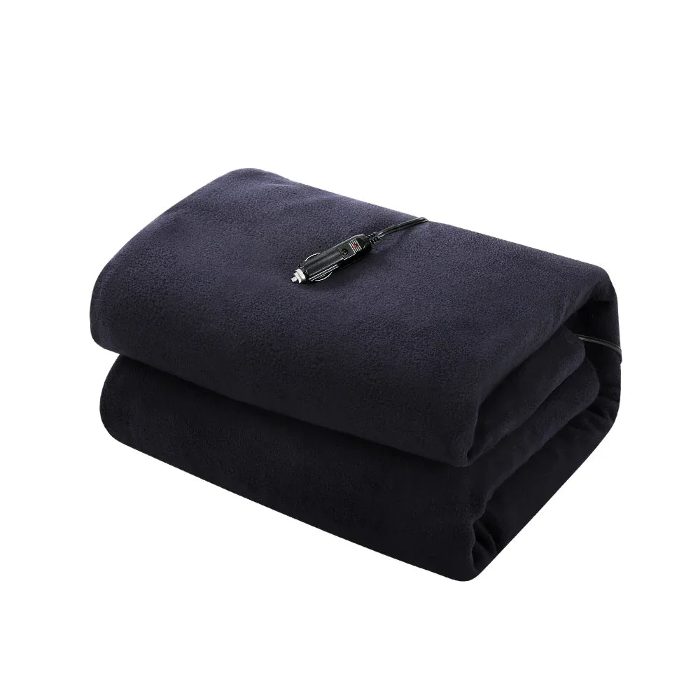 Giselle Electric Heated Blanket Car Truck Throw Rug Travel Camping 12V DC Aut - Mekamart Australia