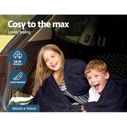 Giselle Electric Heated Blanket Car Truck Throw Rug Travel Camping 12V DC Aut - Mekamart Australia