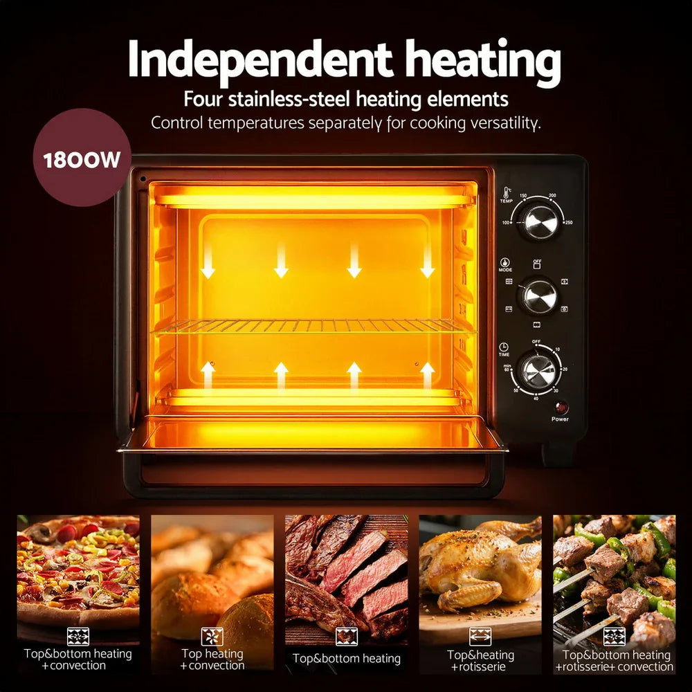 Devanti 30L Convection Oven Electric Fryer Ovens 1600W - Mekamart Australia