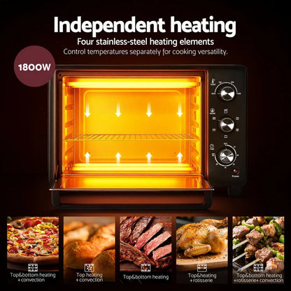 Devanti 30L Convection Oven Electric Fryer Ovens 1600W - Mekamart Australia