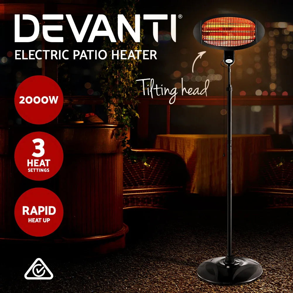Devanti Electric Patio Heater 2000W - Mekamart Australia
