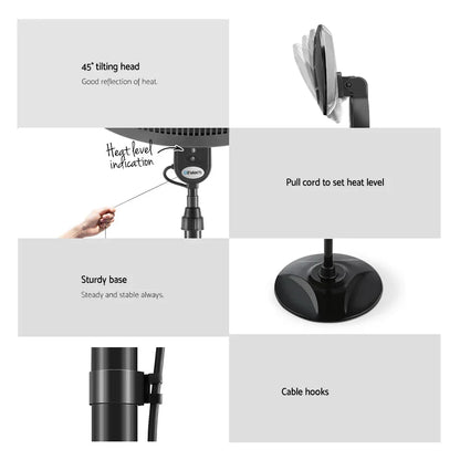 Devanti Electric Patio Heater 2000W - Mekamart Australia
