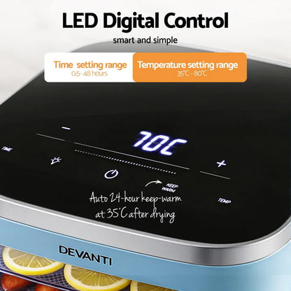 Devanti 5 Trays Food Dehydrator Mini Fruit Dryer 500W - Mekamart Australia