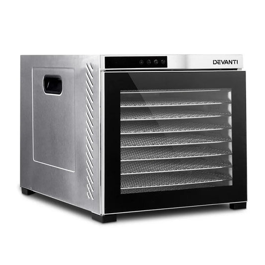 Devanti 10 Trays Food Dehydrator Stainless Steel Tray - Mekamart Australia