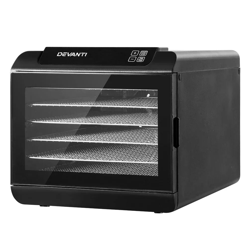 Devanti 6 Trays Food Dehydrator Stainless Steel Tray - Mekamart Australia