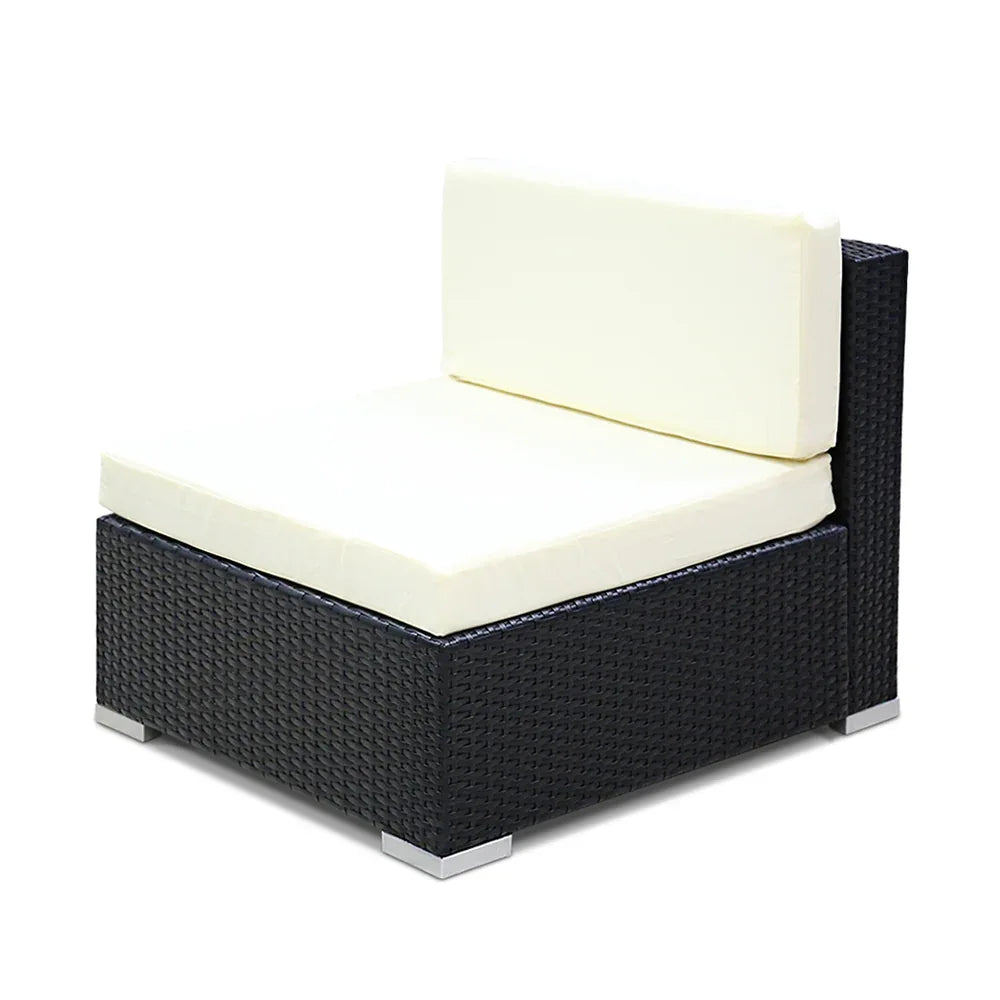 3PC Gardeon Outdoor Furniture Sofa Set Wicker Rattan Garden Lounge Chair Setting - Mekamart Australia