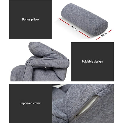 Artiss Floor Chair Lounge Sofa Swivel Grey - Mekamart Australia