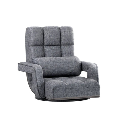 Artiss Floor Chair Lounge Sofa Swivel Grey - Mekamart Australia
