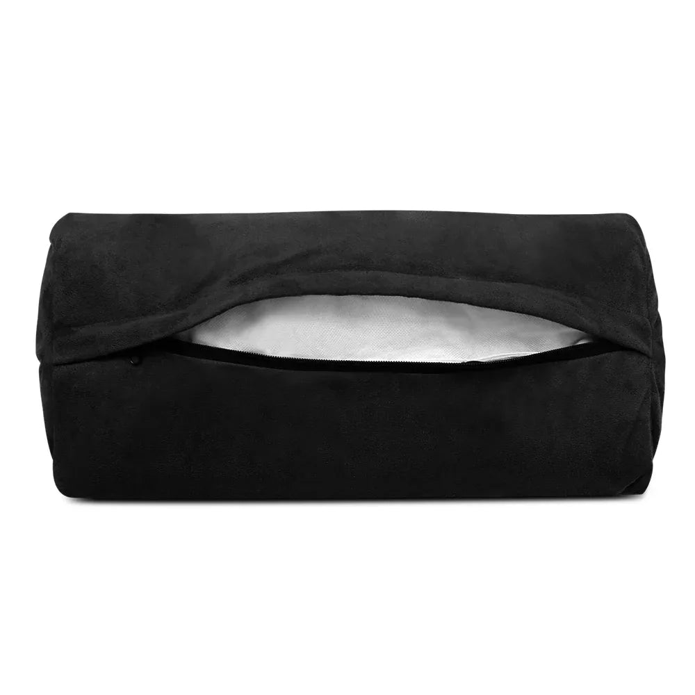 Artiss Floor Lounge Sofa Bed 2-seater Charcoal Suede - Mekamart Australia