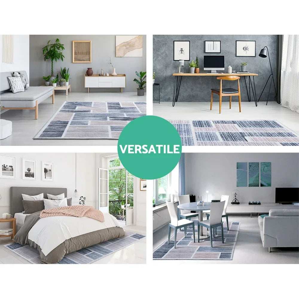 Artiss Rug 200x290cm Area Rug Large Carpet Soft Short Pile Modern Oblo - Mekamart Australia
