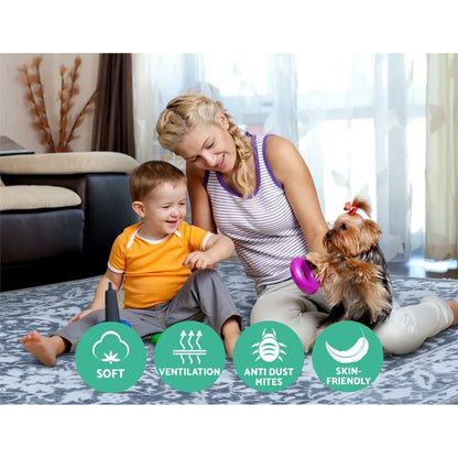 Artiss Rug 160x230cm Area Rug Large Carpet Soft Short Pile Modern Fafi - Mekamart Australia