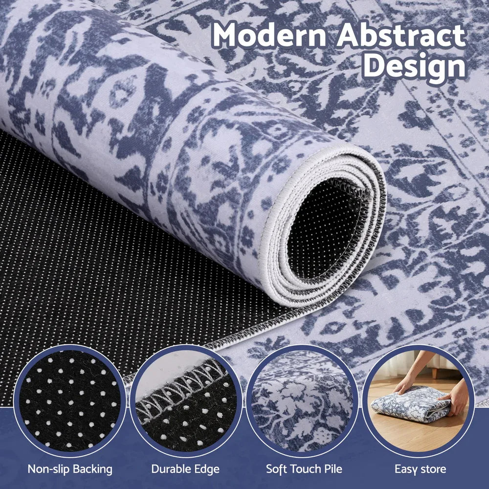 Artiss Floor Rug 240X340cm Soft Velvet Washable Modern Area Rug Floor Carpet Mat - Mekamart Australia