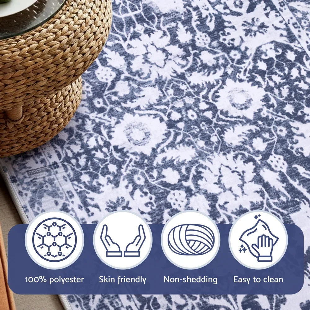 Artiss Hallway Runner Rug 80x180cm Soft Velvet Washable Modern Kitchen Mat - Mekamart Australia