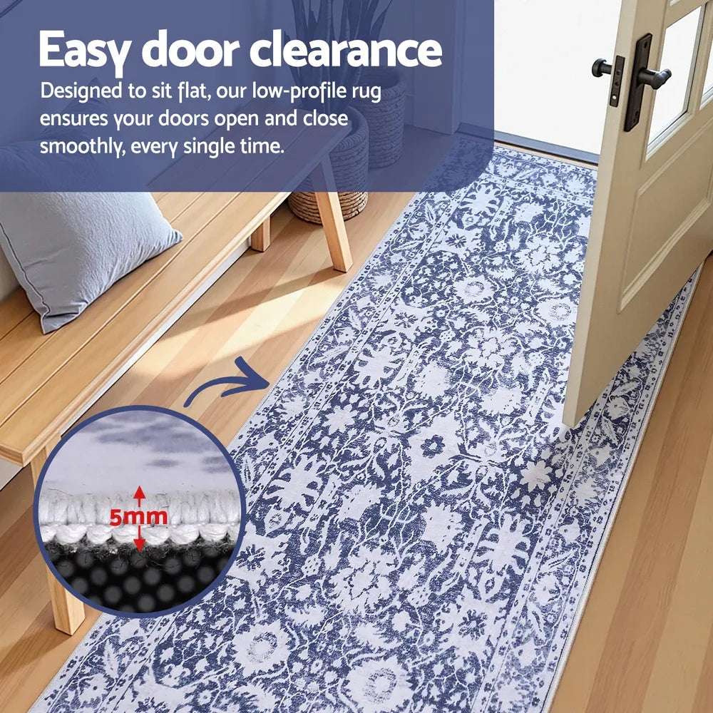 Artiss Hallway Runner Rug 80X300cm Soft Velvet Washable Modern Kitchen Mat - Mekamart Australia