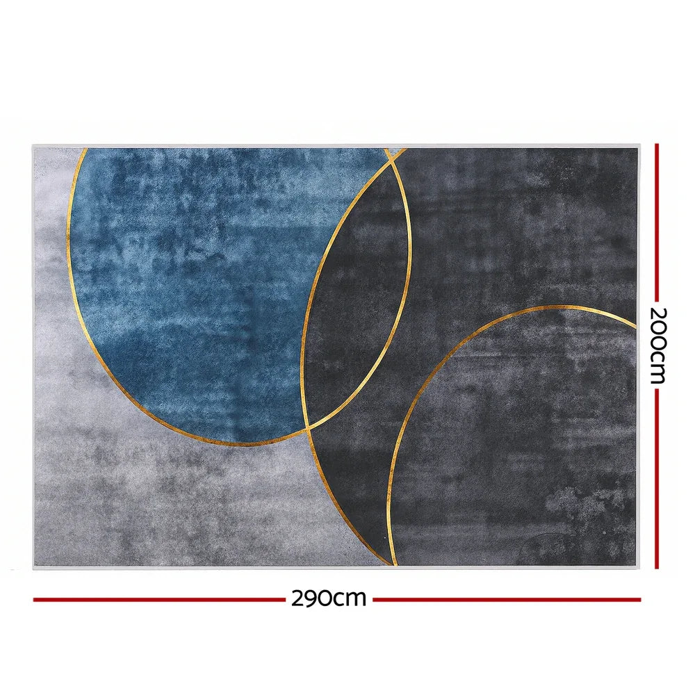 Artiss Washable Floor Rug 200X290cm Large Geometric Area Rug Modern Floor Carpet - Mekamart Australia