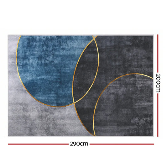 Artiss Washable Floor Rug 200X290cm Large Geometric Area Rug Modern Floor Carpet - Mekamart Australia
