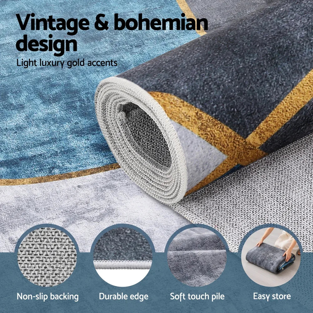 Artiss Washable Floor Rug 240X340cm Large Geometric Area Rug Modern Floor Carpet - Mekamart Australia