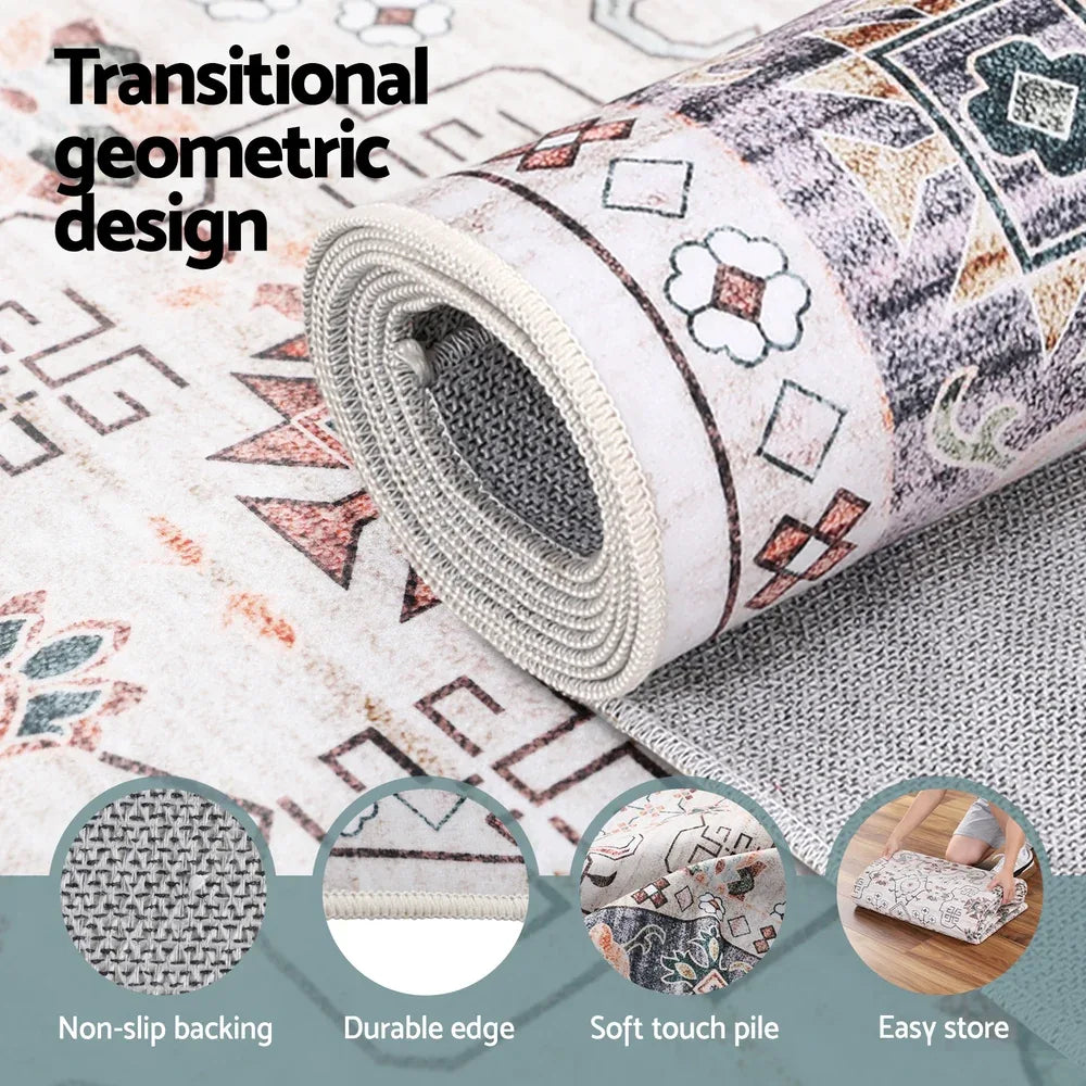 Artiss Washable Floor Rug 200x290cm Large Area Rug Modern Living Room Carpet - Mekamart Australia
