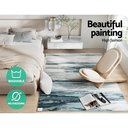Artiss Rug 160x230cm Area Rug Washable Mat Large Carpet Soft Short Pile Poca - Mekamart Australia