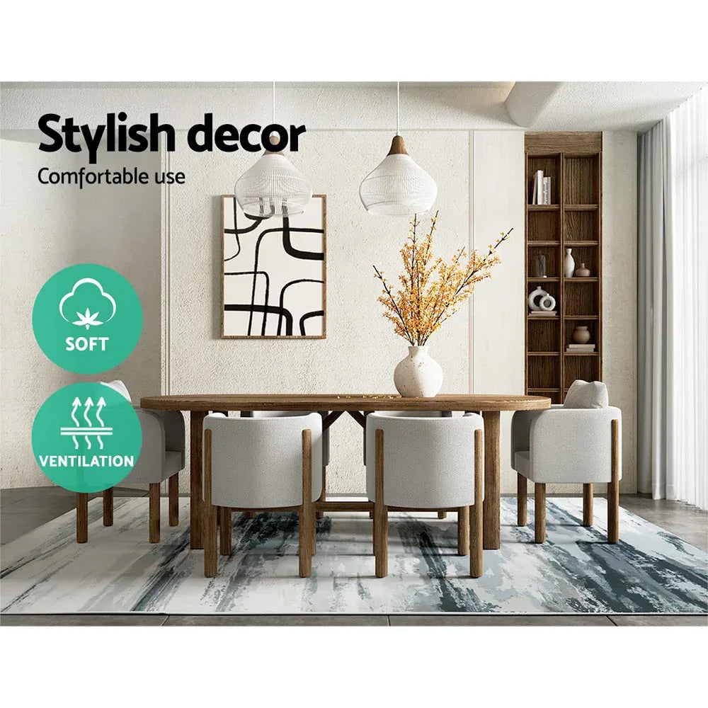 Artiss Rug 200x290cm Area Rug Washable Mat Large Carpet Soft Short Pile Poca - Mekamart Australia