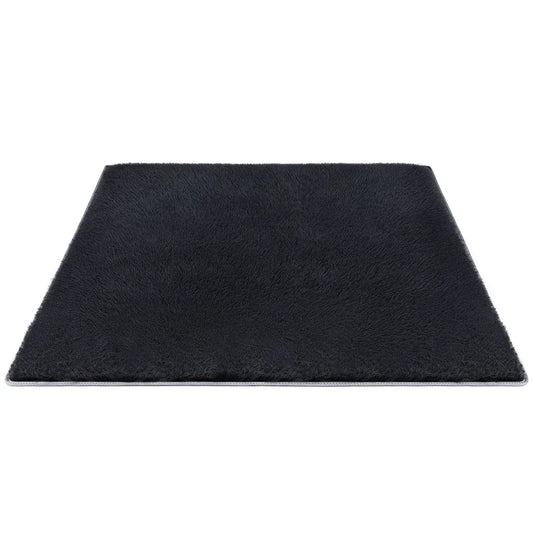 Artiss Floor Rug 160x230cm Plush Area Shaggy Rug Living Room Bedroom Carpet Black - Mekamart Australia