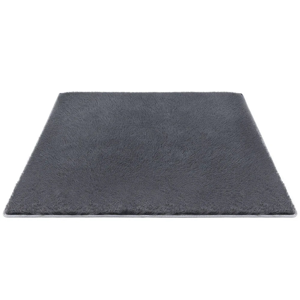 Artiss Floor Rug 160x230cm Plush Area Shaggy Rug Living Room Bedroom Carpet Grey - Mekamart Australia