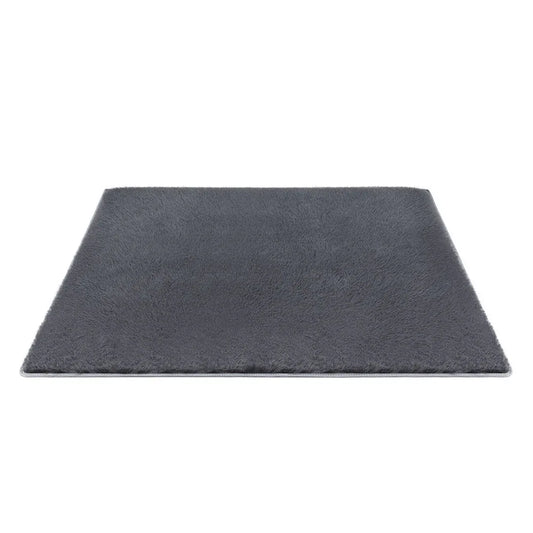 Artiss Floor Rug 200x230cm Plush Area Shaggy Rug Living Room Bedroom Carpet Grey - Mekamart Australia