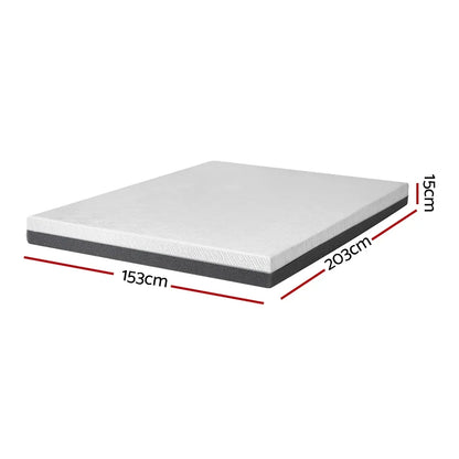 Giselle Bedding Memory Foam Mattress Bed Cool Gel Non Spring 15cm Queen - Mekamart Australia