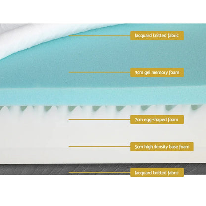 Giselle Bedding Memory Foam Mattress Bed Cool Gel Non Spring 15cm Queen - Mekamart Australia