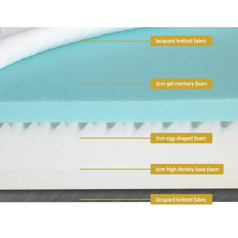 Giselle Bedding Memory Foam Mattress Bed Cool Gel Non Spring 15cm Single - Mekamart Australia