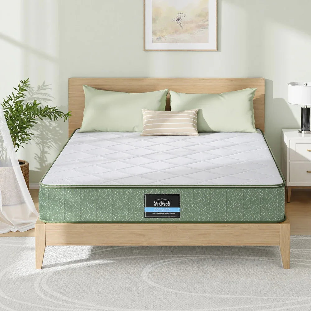 Giselle 25cm Memory Foam Mattress Dual Layer Zipper Cover Cool Charcoal Foam Mattresses Double - Mekamart Australia