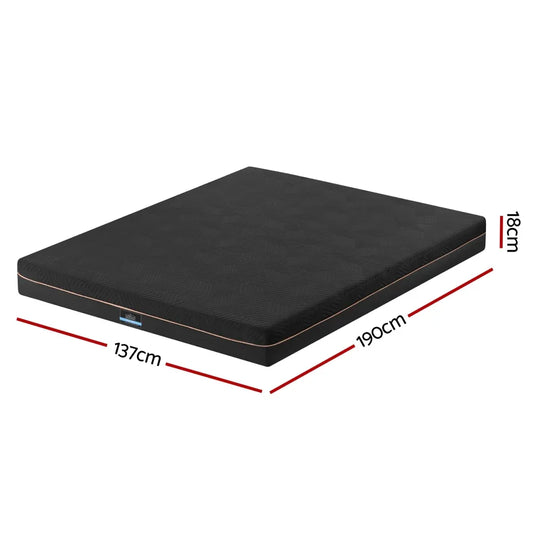 Giselle 18cm Memory Foam Mattress Green Tea Foam Cool Gel Foam Mattresses Double - Mekamart Australia