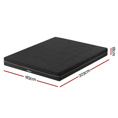 Giselle 18cm Memory Foam Mattress Green Tea Foam Cool Gel Foam Mattresses King - Mekamart Australia