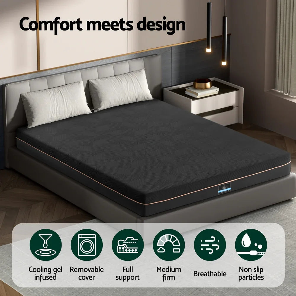 Giselle 18cm Memory Foam Mattress Green Tea Foam Cool Gel Foam Mattresses King - Mekamart Australia
