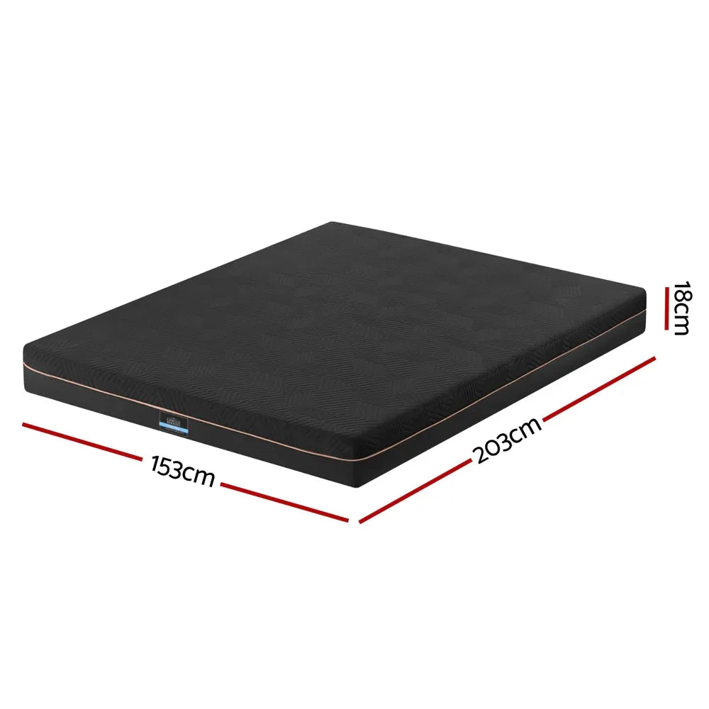 Giselle 18cm Memory Foam Mattress Green Tea Foam Cool Gel Foam Mattresses Queen - Mekamart Australia