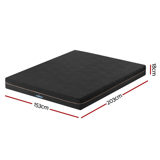 Giselle 18cm Memory Foam Mattress Green Tea Foam Cool Gel Foam Mattresses Queen - Mekamart Australia