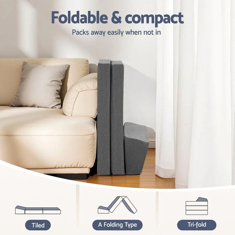 Giselle Foldable Mattress Folding Sofa Bed Trifold Sleeping Camping Cushion Mat - Mekamart Australia