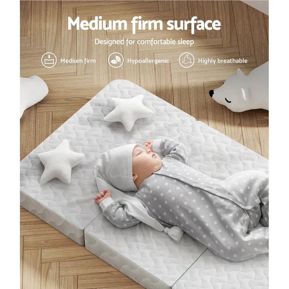 Giselle Bedding Foldable Mattress Folding Foam Cot Bed White - Mekamart Australia