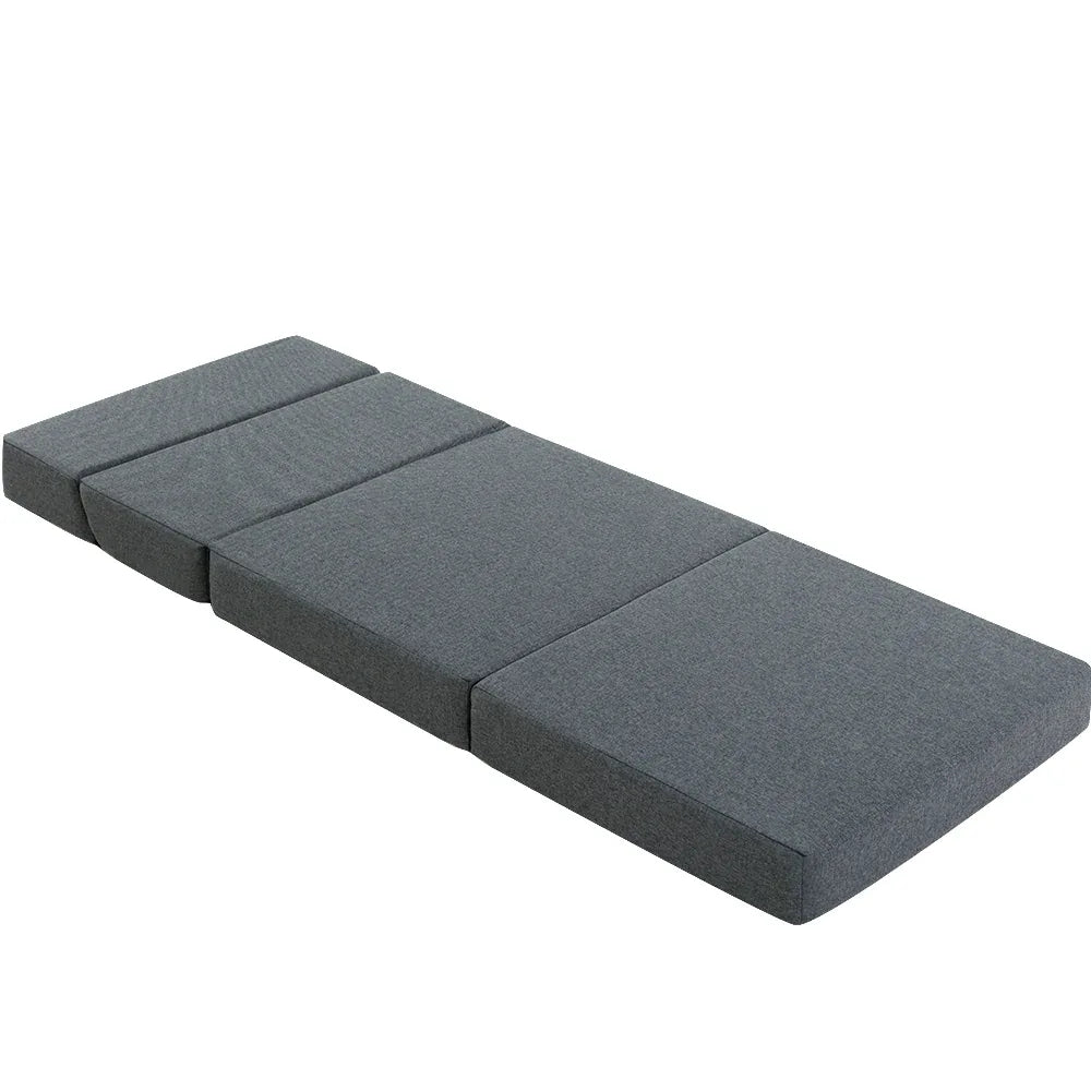 Giselle Bedding Foldable Mattress Folding Foam Bed Floor Mat Grey - Mekamart Australia