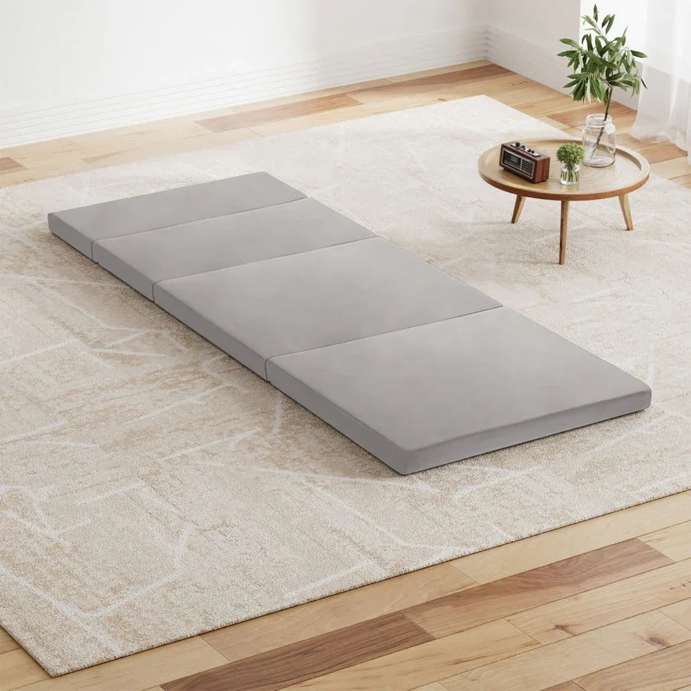 Giselle Foldable Mattress Folding Sofa Bed 4-fold Sleeping Camping Cushion Mat - Mekamart Australia