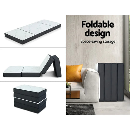 Giselle Bedding Foldable Mattress Folding Foam Sofa Bed Mat Bamboo - Mekamart Australia
