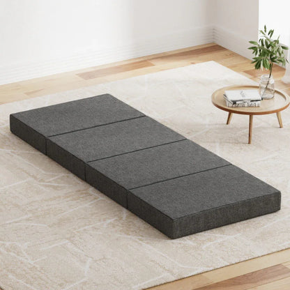 Giselle Bedding Foldable Mattress Folding Foam Single Grey - Mekamart Australia