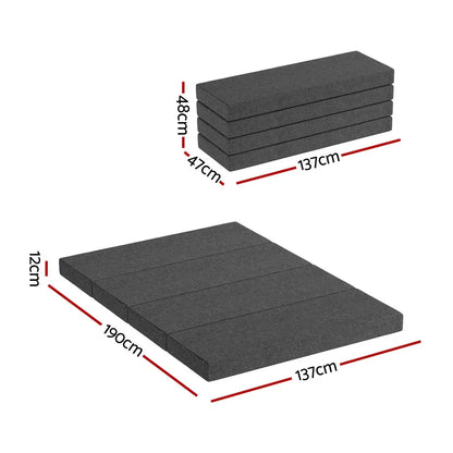Giselle Bedding Foldable Mattress Folding Foam Mattresses Portable Mat Double - Mekamart Australia