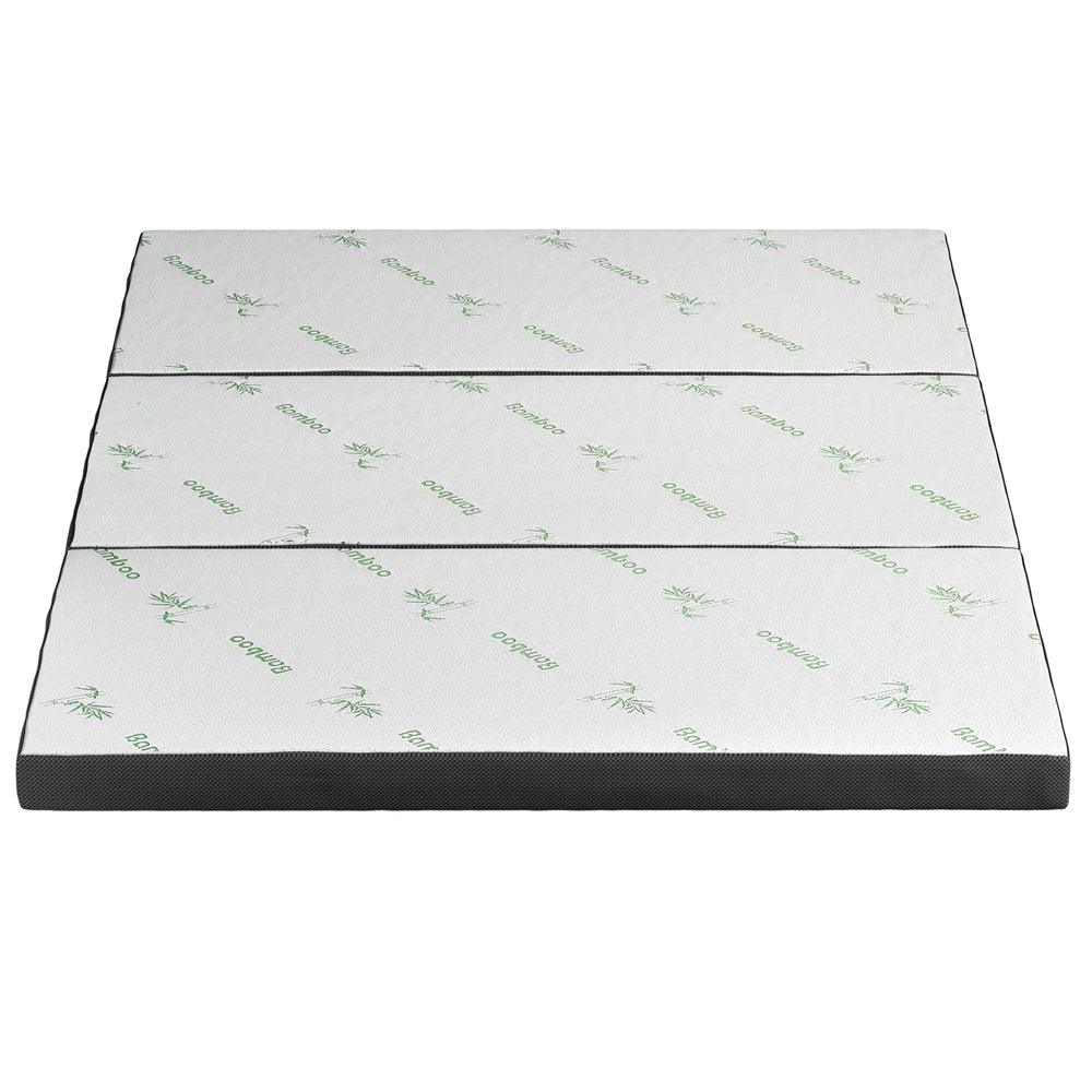 Giselle Foldable Mattress Folding Foam Mattresses Bamboo Queen - Mekamart Australia