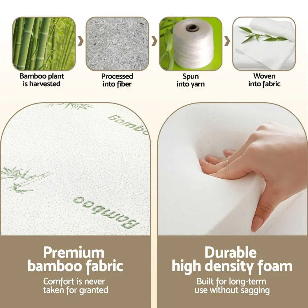 Giselle Foldable Mattress Folding Foam Mattresses Bamboo Queen - Mekamart Australia