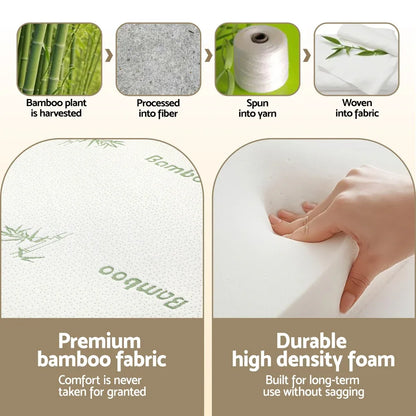Giselle Foldable Mattress Folding Foam Mattresses Bamboo Queen - Mekamart Australia