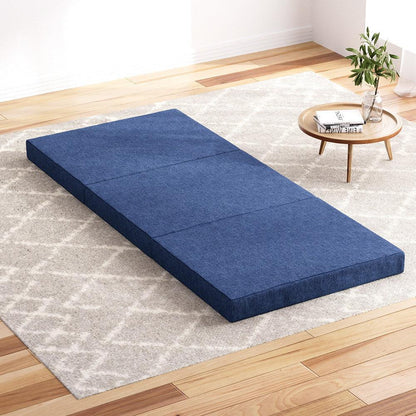 Giselle Bedding Foldable Mattress Folding Foam Single Blue - Mekamart Australia