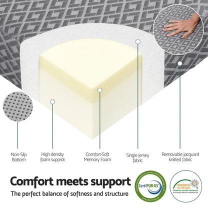 Giselle Foldable Mattress Folding Sofa Bed Trifold Memory Foam Camping Cushion Mat - Mekamart Australia
