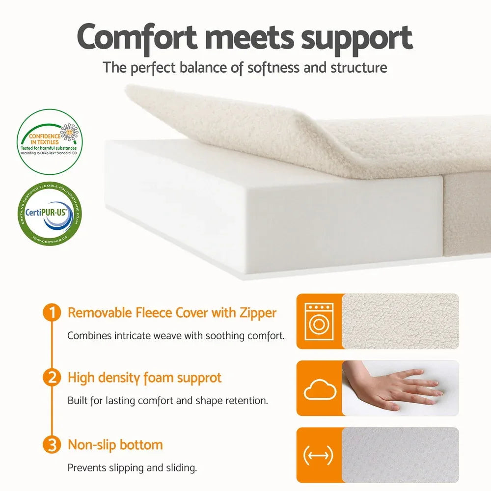 Giselle Bedding Foldable Mattress Fleece Portable 3-fold Folding Foam Mattresses - Mekamart Australia